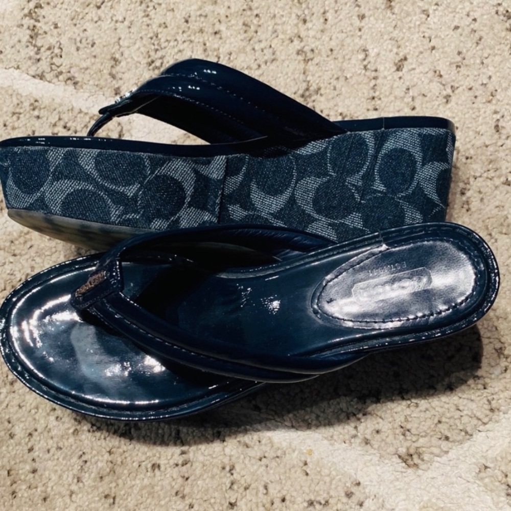 Denim Coach Sandals